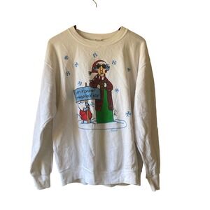 Vintage 90s‎ Graphic Sweatshirt Funny Christmas Grumpy Grandma size xl